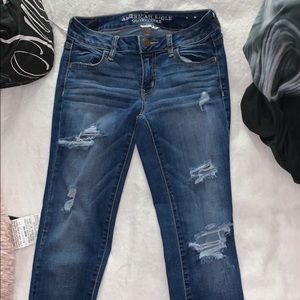 skinny ripped jeans from American eagle